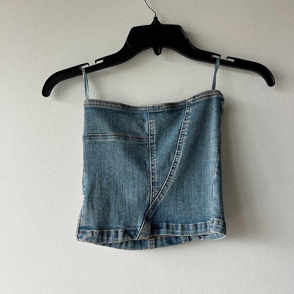 Cute Denim Tube Top